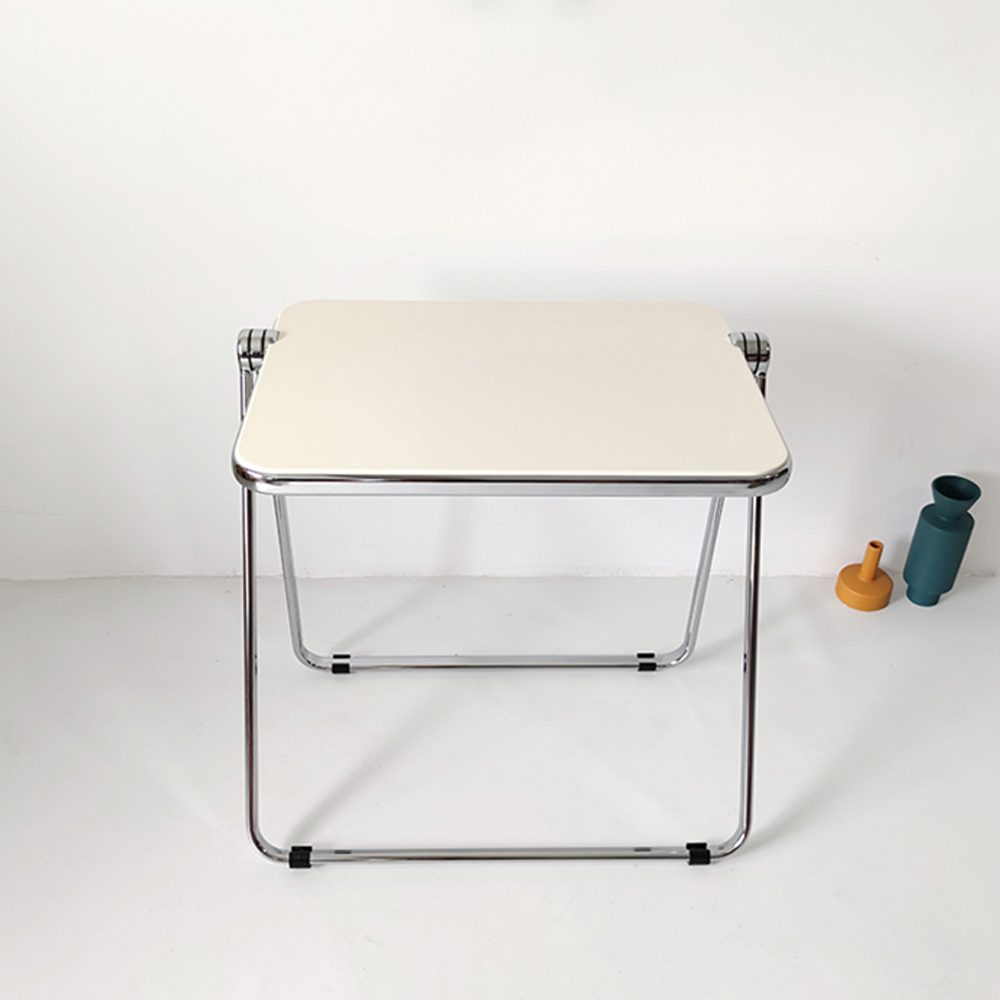 16피스 TZZ 접이식 폴딩 간이 다용도 접는 멀티 휴대용 미드센츄리 카페 크롬도금 테이블