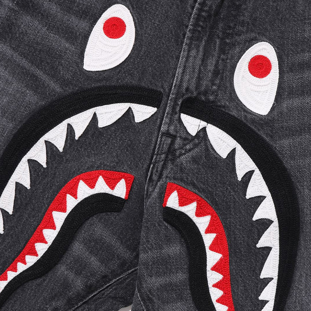 베이프 바지 SHARK LOOSE FIT 13 OZ DENIM PANTS 1L80-150-006 - 상세 이미지 5