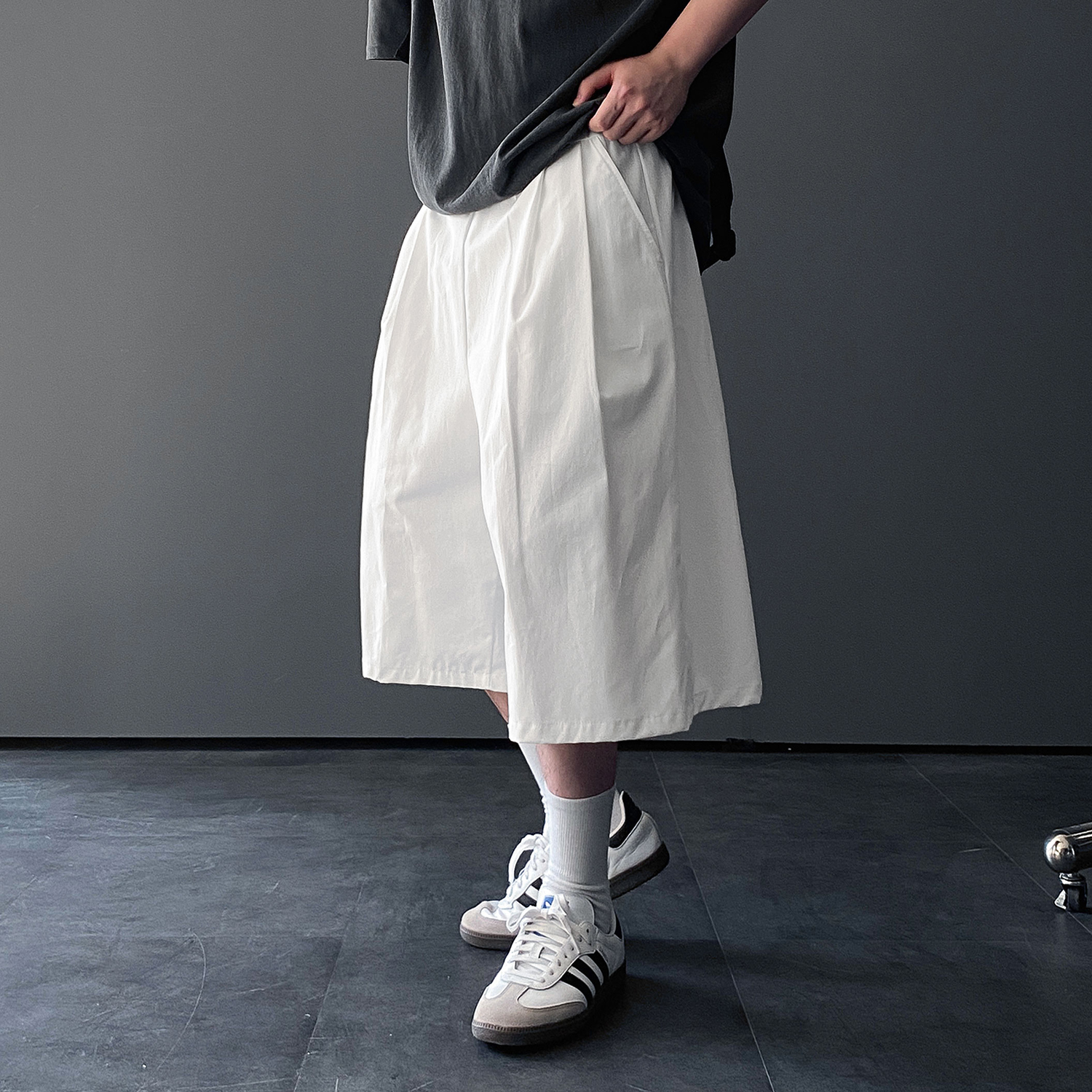 남성7부반바지 남자버뮤다팬츠 벌룬팬츠 통큰반바지 - 상세 이미지 2