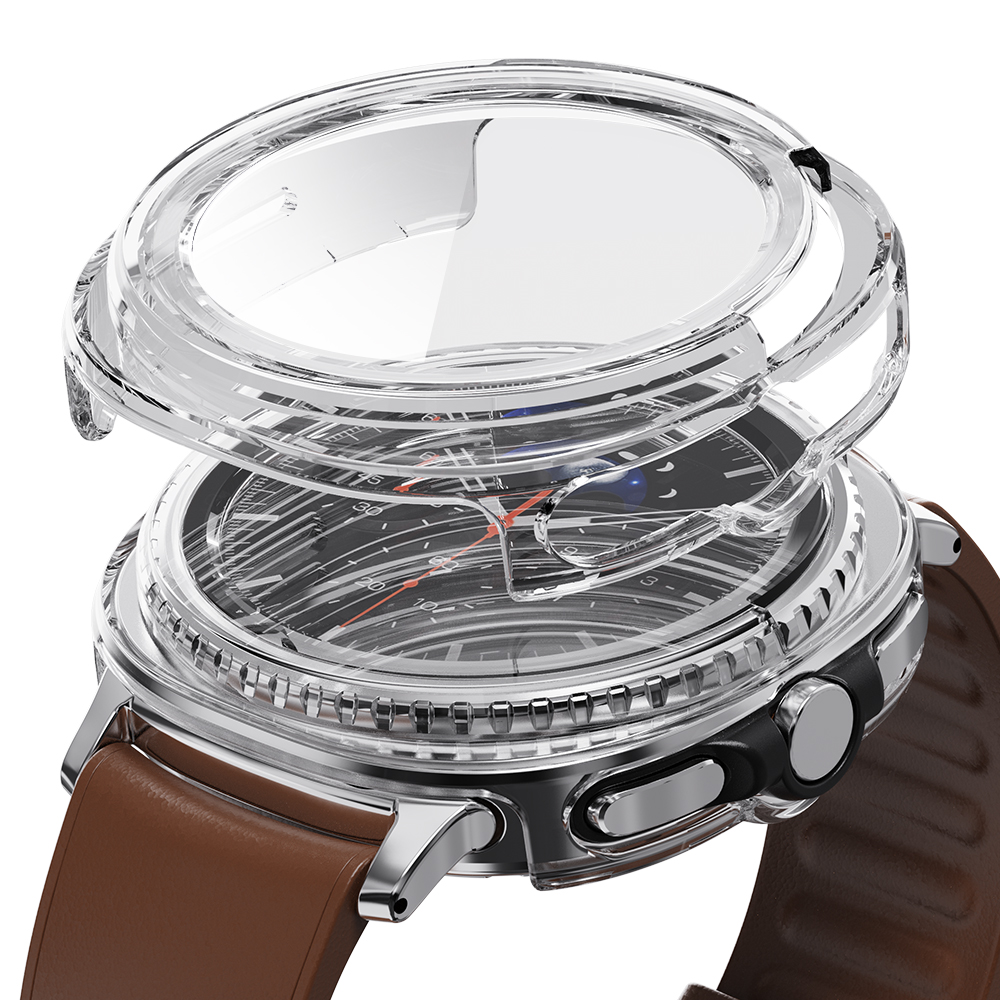 갤럭시워치8 풀커버 케이스 1+1 SET 보호 강화유리 투명+투명, 갤럭시워치8, 44mm 이미지 3