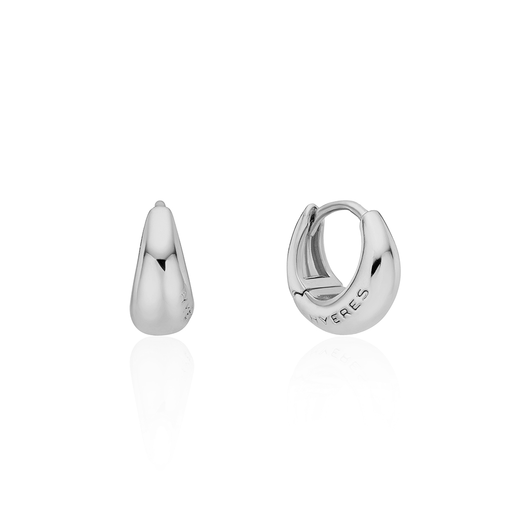 [바이이에르] Luna pebble one touch earrings S (Silver) BH6E45620WBXXX