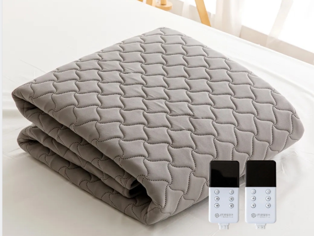 EMF안심탄소매트 무전자열선 극세사 전기매트 전기요 더블(분리난방), 150x195cm, 그레이
