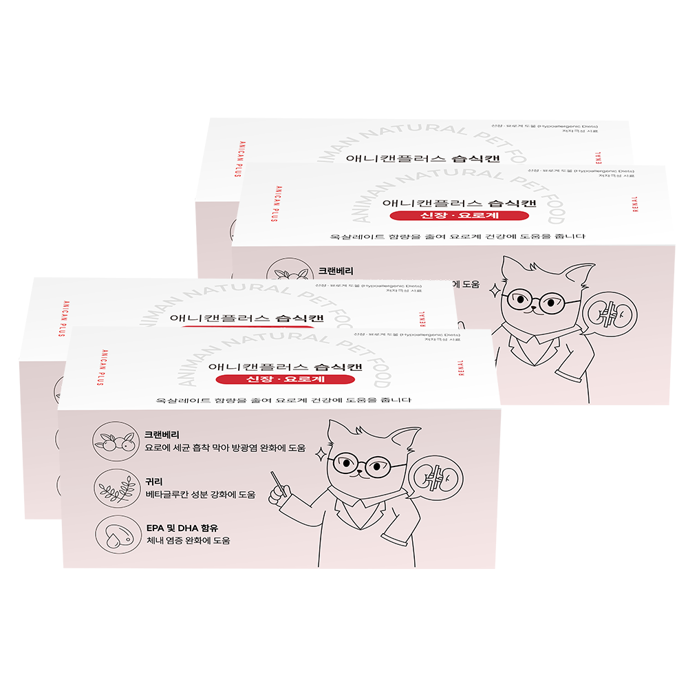 애니먼 애니캔 강아지 고양이 습식캔 처방식 신장, 30g, 24개