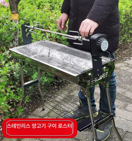 [해외]야외 통돼지바베큐기계 회전 돼지통구이 통돼지 장비 전기 양다리 구이 세트 / 구이기 제외