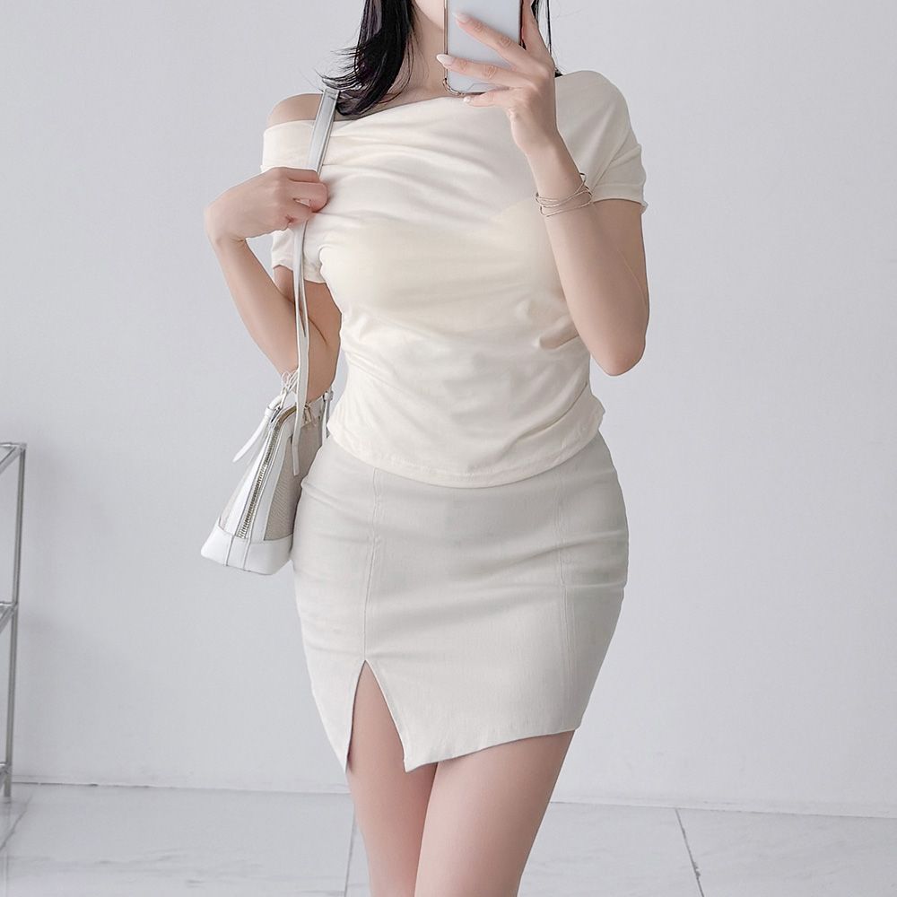 센더본 슬림핏 트임 미니스커트 AC0702 - 상세 이미지 4