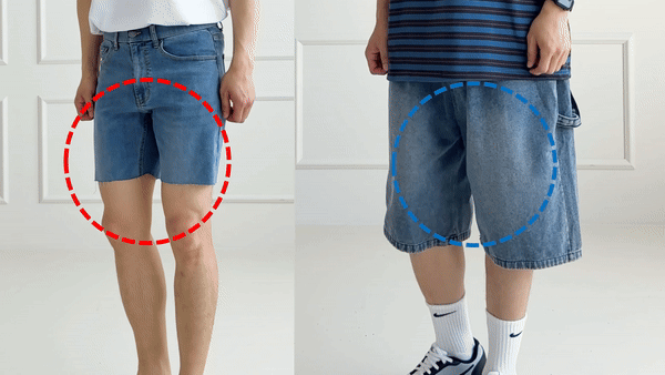 남자청반바지 남자데님버뮤다팬츠 카펜터반바지 이미지 8
