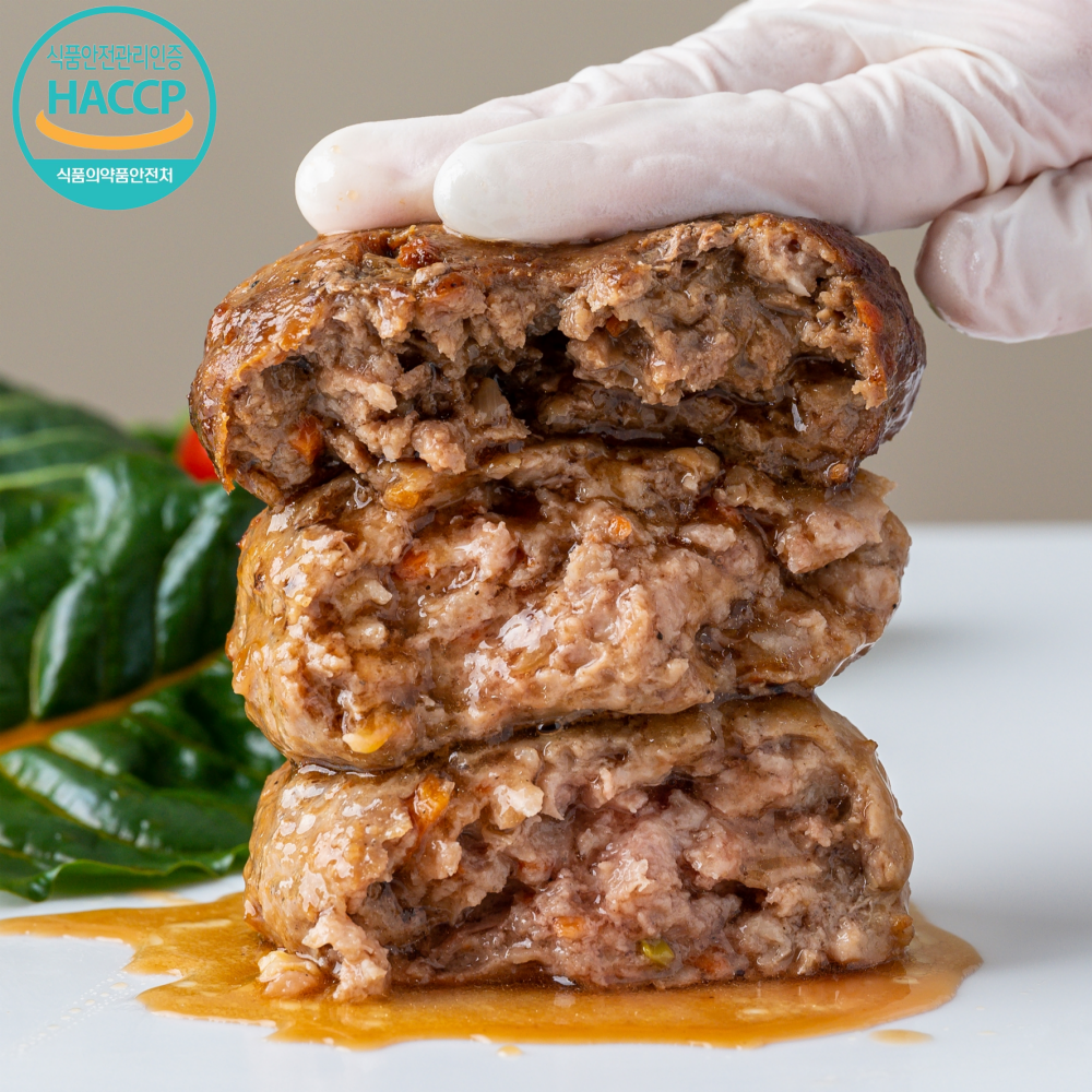 [부산 9대 맛집 고관함박] 함박스테이크 수제 한돈 떡갈비 2+1 (277gX3팩) 제품 이미지