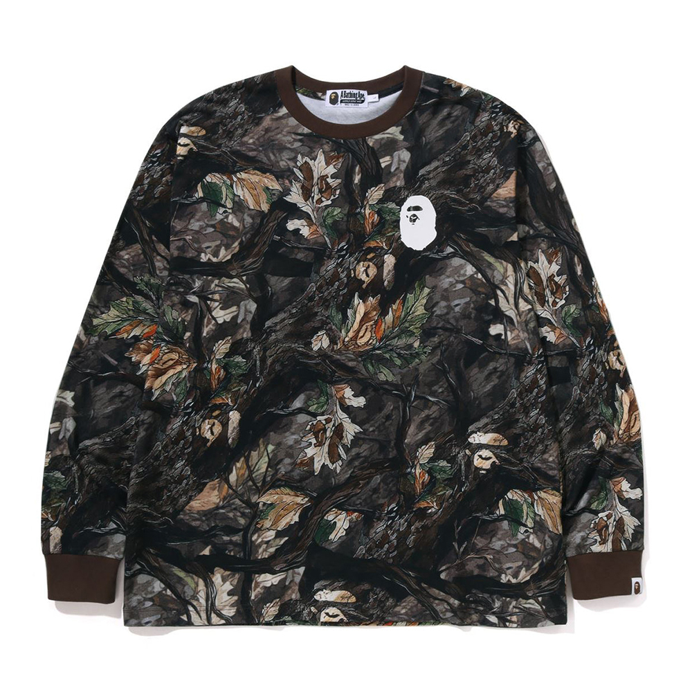 베이프 티셔츠 TREE EDGE CAMO RELAXED FIT LS TEE 1L80-111-011 - 상품 이미지