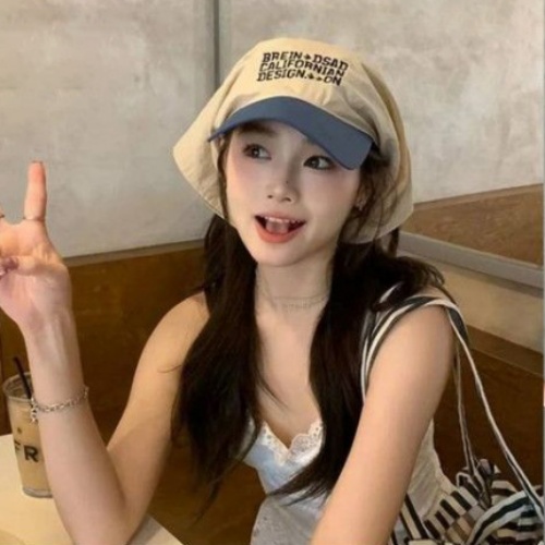 레터링 스카프볼캡 캡모자 두건 휴양지 기미가리는 모자 - 상세 이미지 2