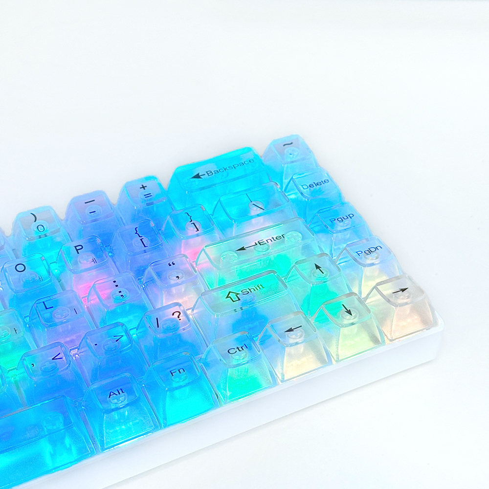 투명 키캡 포그 안개 한글각인 PC LED 투과 OEM 프로파일 기계식키보드 이미지 8