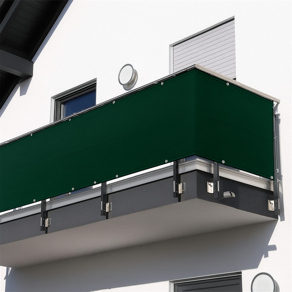 썬키다 발코니 테라스 베란다 가림막 옥상 난간 가리개 크림화이트 0.9x5m