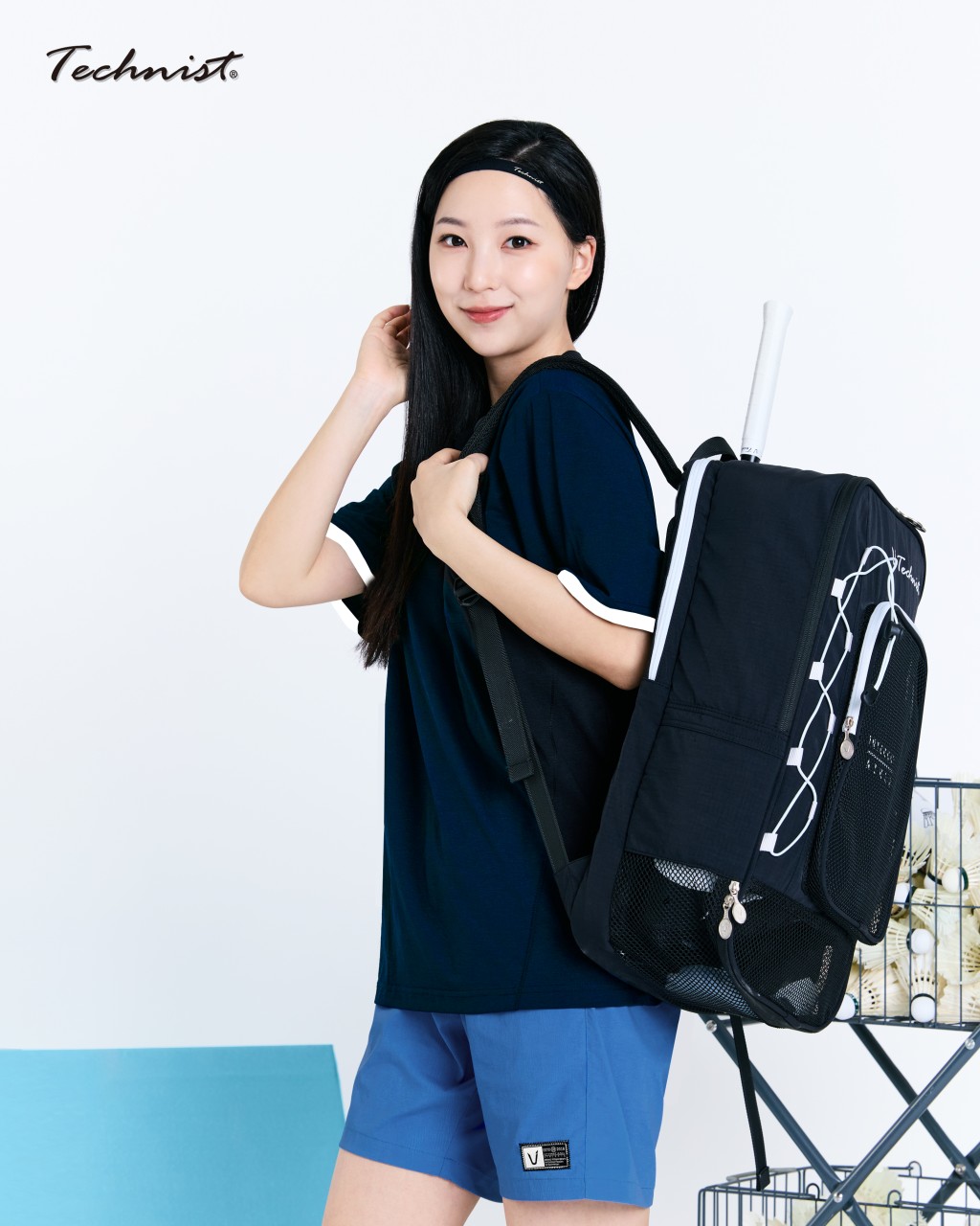 테크니스트 TNP6578 BL 에슬레틱 배드민턴 반바지 남여공용 배드민턴복 탁구 스쿼시 스포츠웨어 - 상세 이미지 4