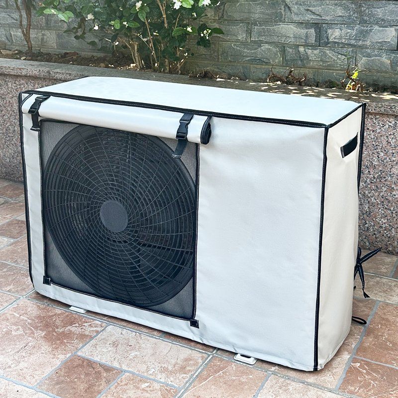에어컨실외기커버 야외 열차단 방수 덮개 보관백 실버 롤커튼 스몰A / 74x54x26