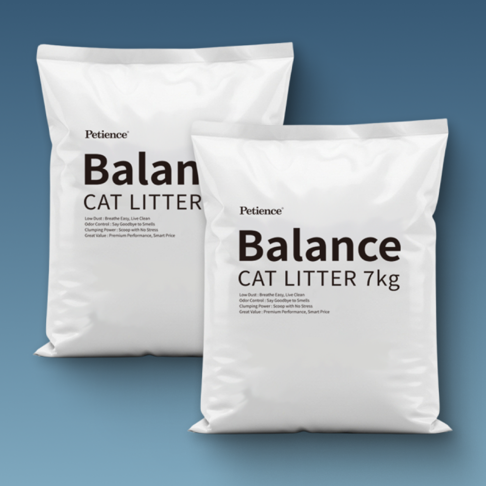 페티앙스 고양이 모래 먼지없는 고양이 모레 벤토나이트, 7kg, 2개