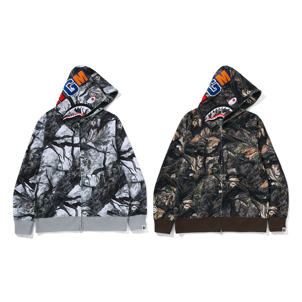 베이프 후드집업 TREE EDGE CAMO SHARK FULL ZIP HOODIE 1L80-115-002 - 상세 이미지 5