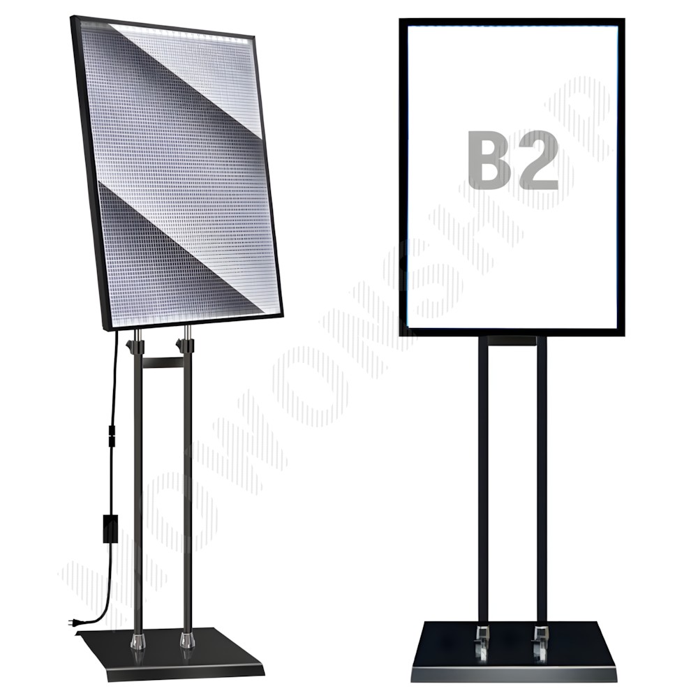 LED POP 게시대 입간판 배너대 철제 실내 실외 배너 거치대 B2 - 메인 이미지