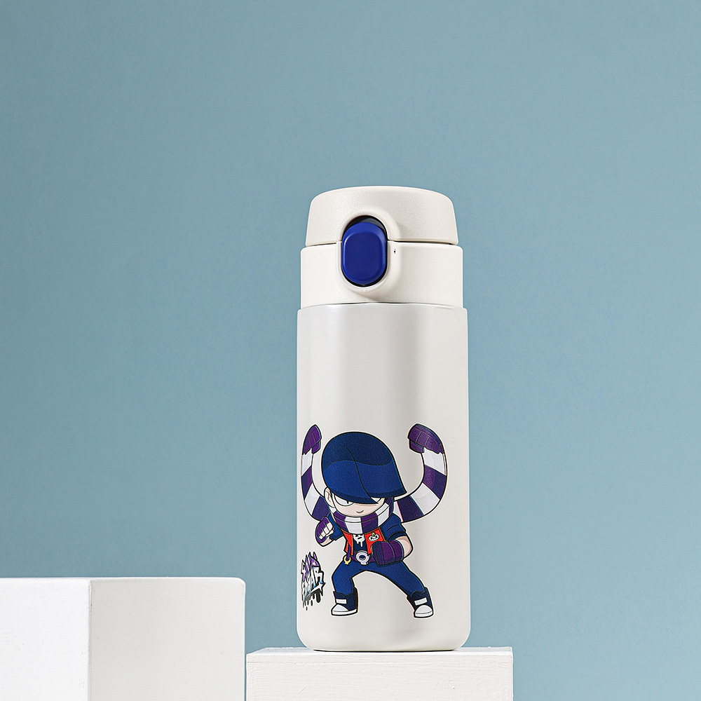 릴팡 더보틀 엣지 원터치 이중 스텐 텀블러(브롤스타즈_에드거) 360ml - 상품 이미지