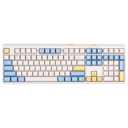 몬스타 가츠 X108 (블루레몬) 보글보글 6세대 멤브레인 저소음 게이밍 사무용 풀 배열 윤활 키보드