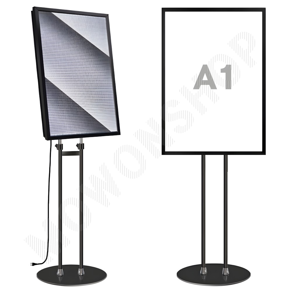 led POP 게시대 입간판 배너대 철제 실내 실외 스틸 배너 거치대 a1 - 상품 이미지