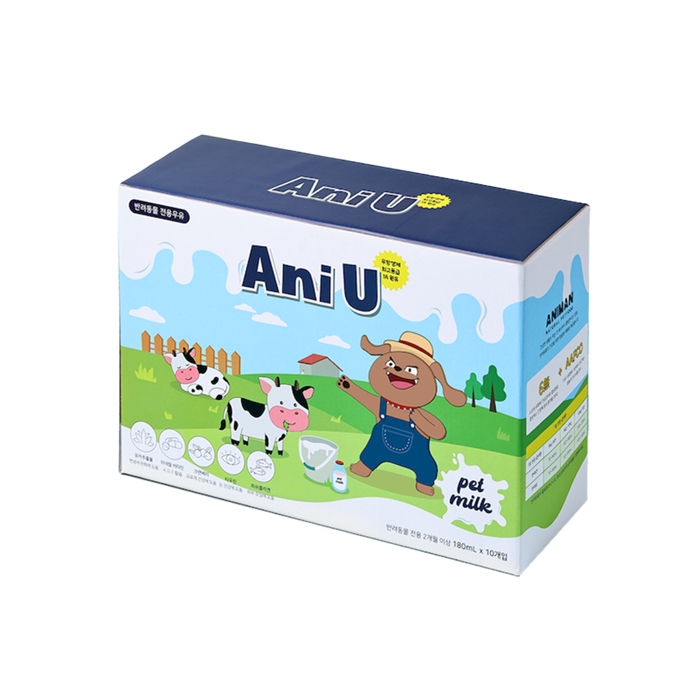 애니먼 펫밀크 애니유 강아지 고양이 우유 180ml, 10개