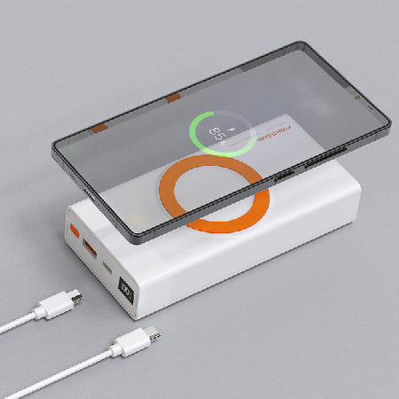 드리온 USB/C타입 고속 무선충전 대용량 보조배터리 20000mAh 상태LCD