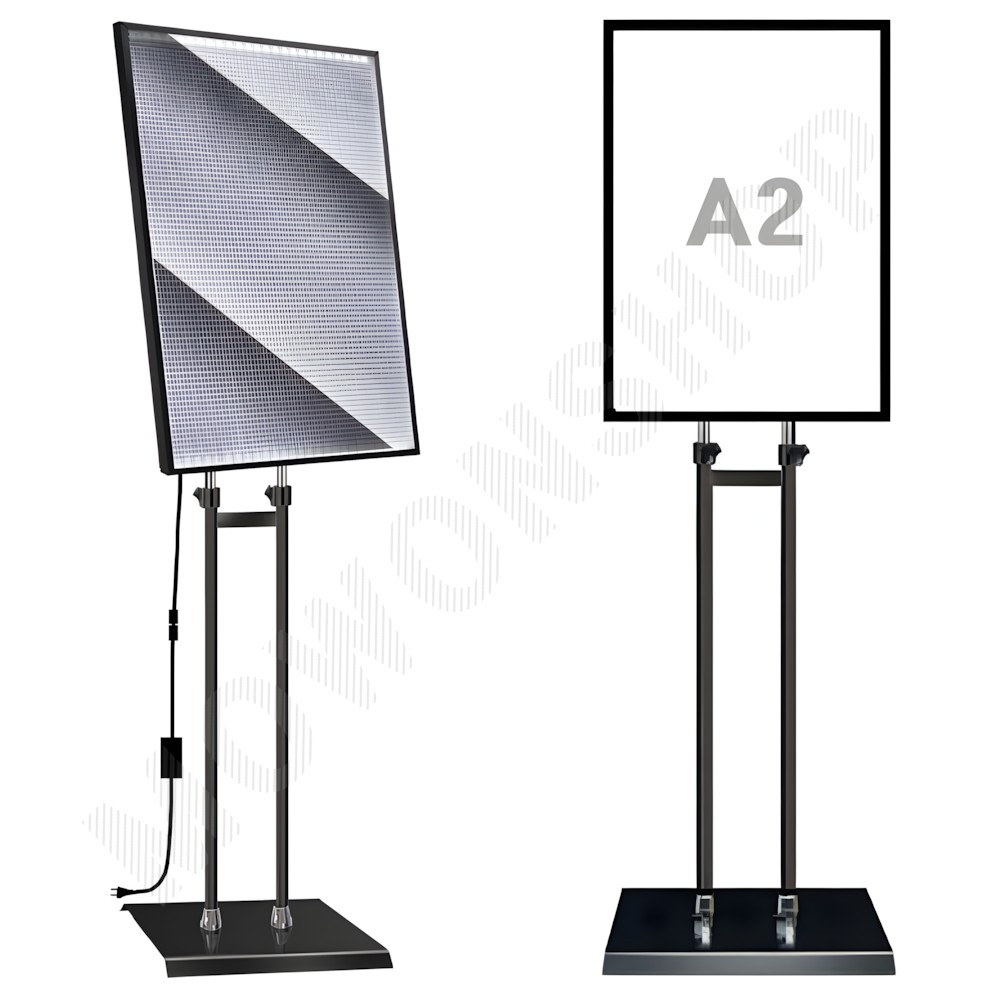 LED POP 게시대 입간판 배너대 철제 실내 실외 배너 거치대 A2 - 메인 이미지
