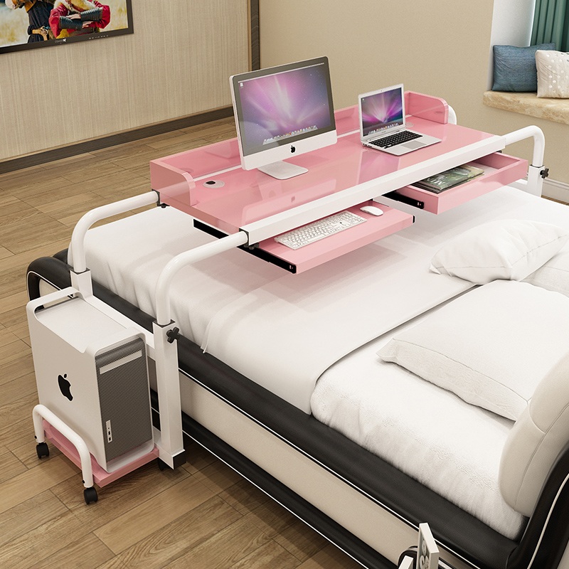테이블 이동식 침대용 간이 침대 보조 티 원목 노트북 미니 탁자 창가 높이조절 쇼파 침실 - 상세 이미지 4