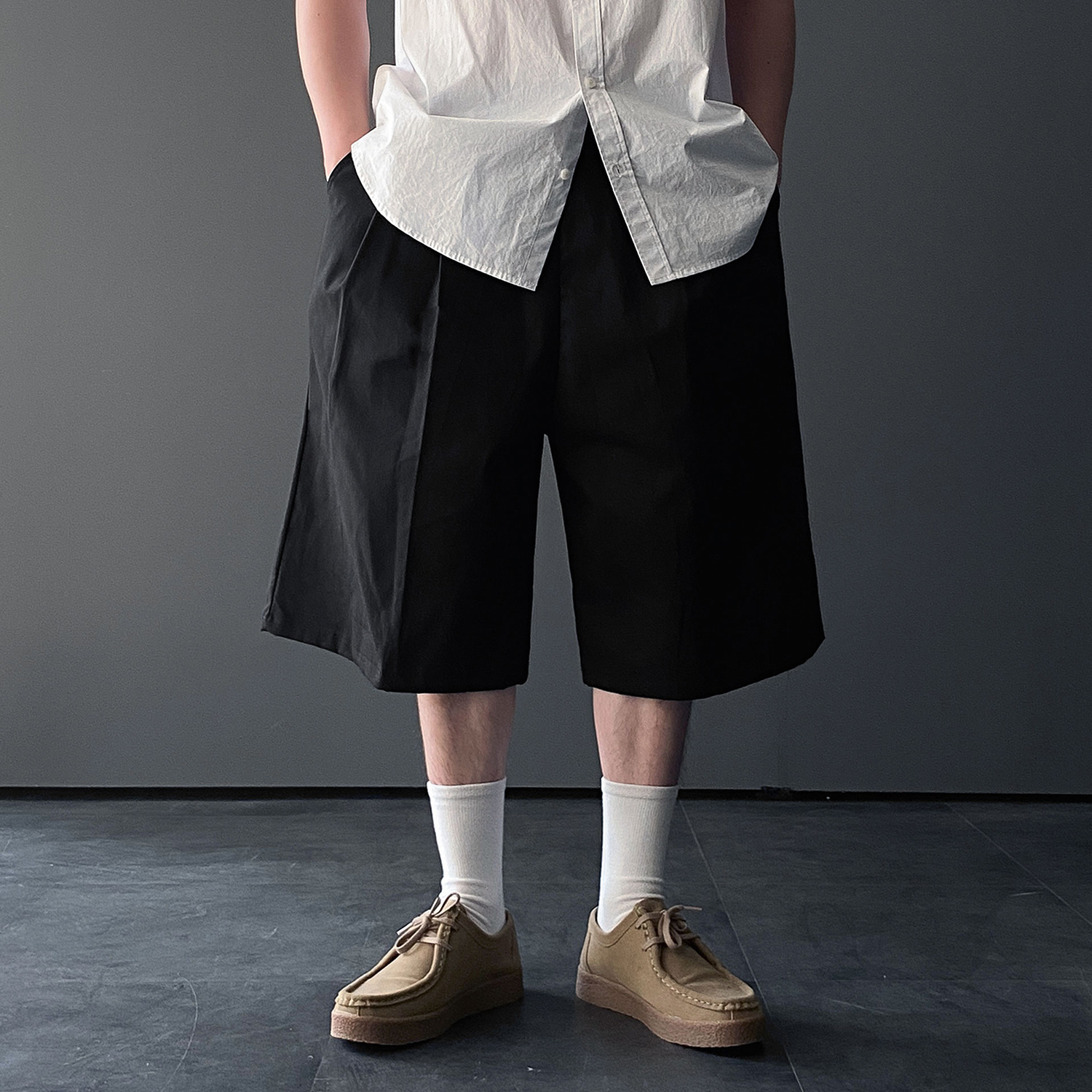 남성7부반바지 남자버뮤다팬츠 벌룬팬츠 통큰반바지 - 상세 이미지 4