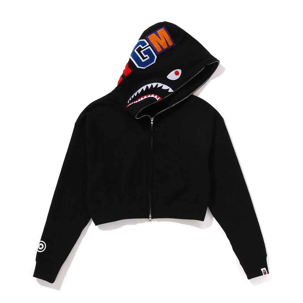베이프 우먼즈 후드집업 SHARK CROPPED FULL ZIP HOODIE 1L80-215-011 - 메인 이미지