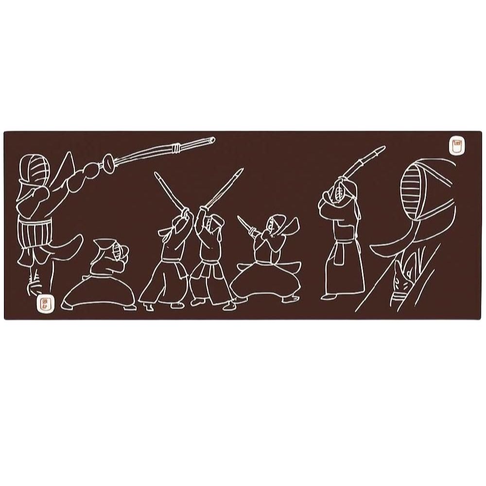 검도머리수건 일본식 면수건 고급 면 타올 초연승패 / 청색