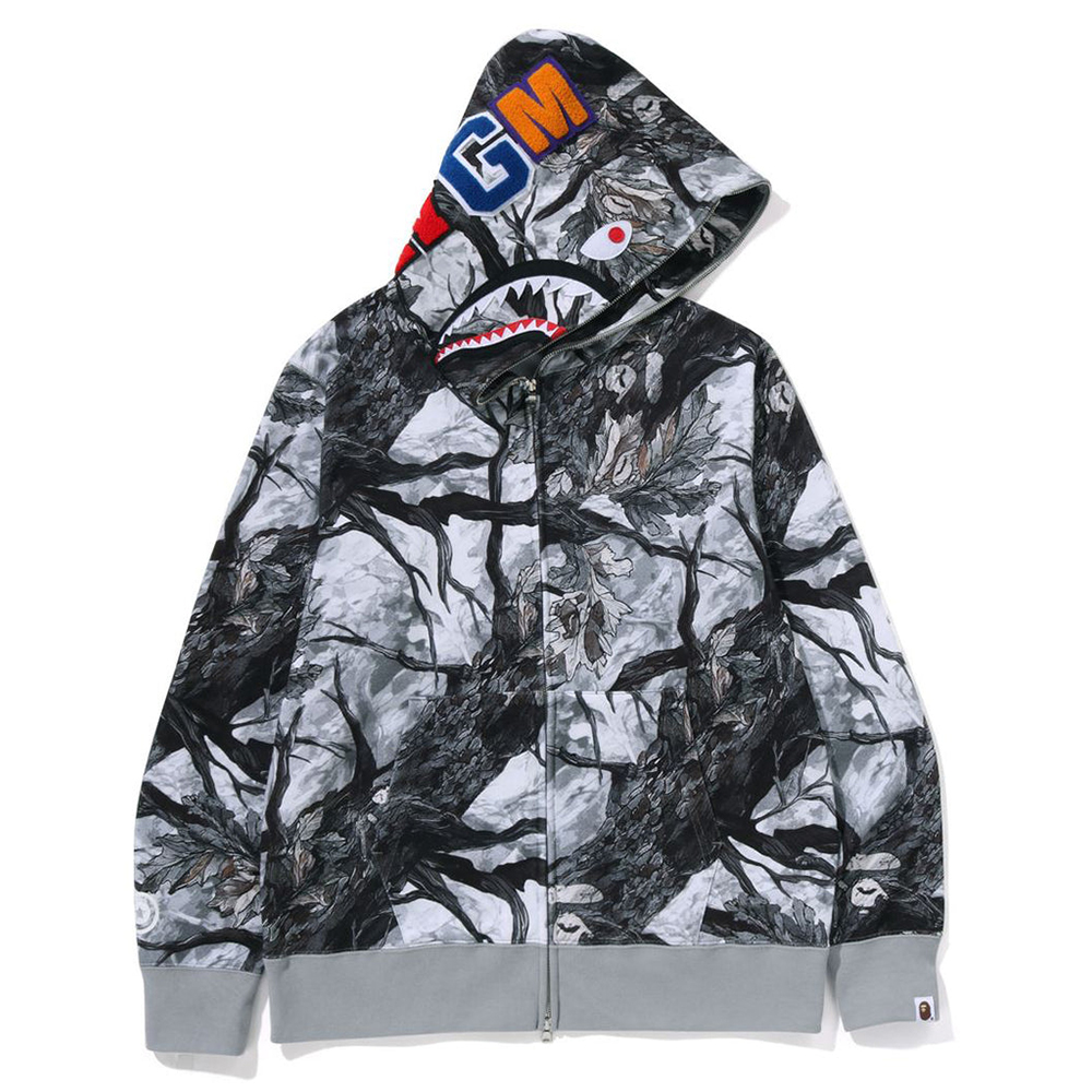베이프 후드집업 TREE EDGE CAMO SHARK FULL ZIP HOODIE 1L80-115-002 - 상세 이미지 2