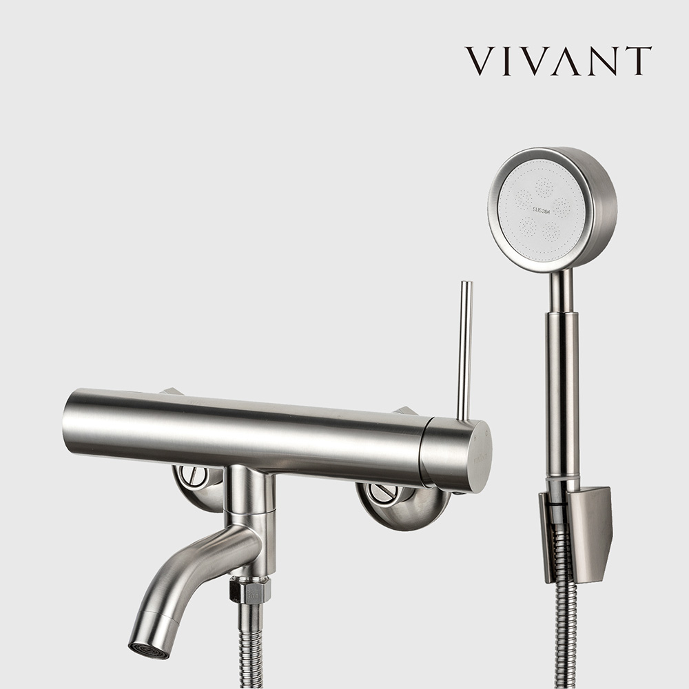 욕실샤워기 VAR600 MS메트실버 그레이 욕조수전 거치대 각도조절 비반트 VIVANT - 상품 이미지