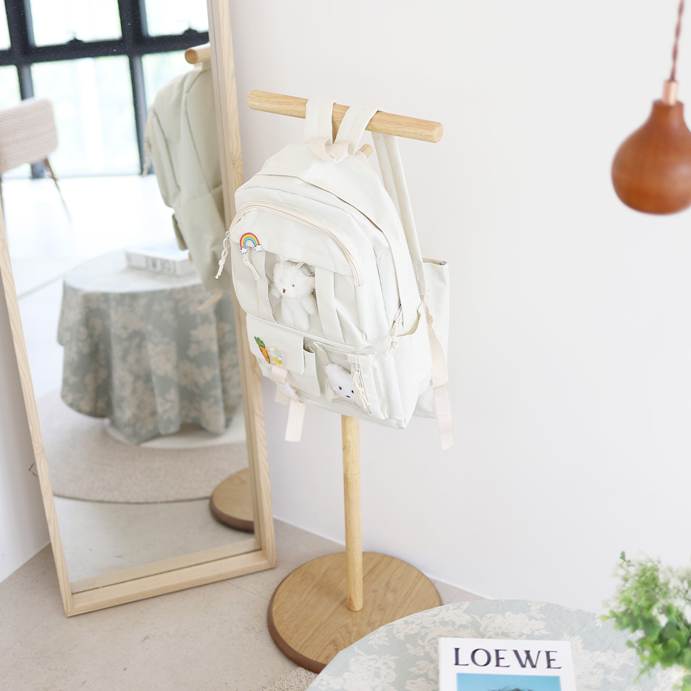 트리스토어 레브 원목 가방행거 현관 아이방 소품걸이 틈새 행거