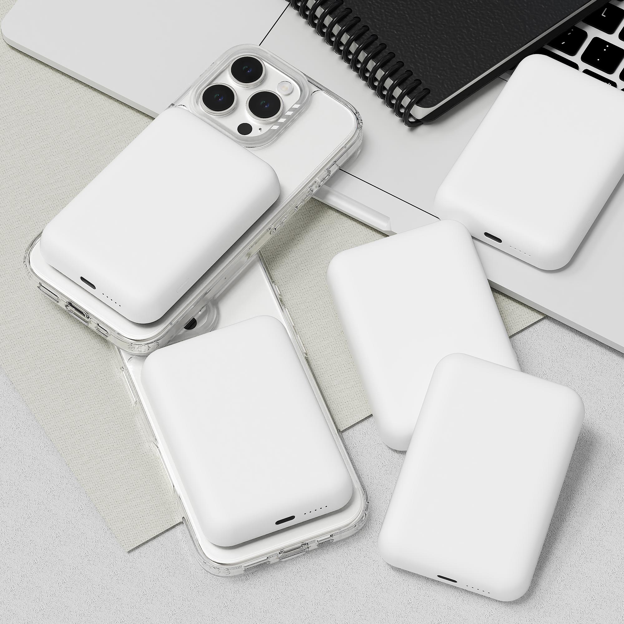 고속 맥세이프 무선 충전 보조배터리 5000mAh 화이트 - 상세 이미지 3