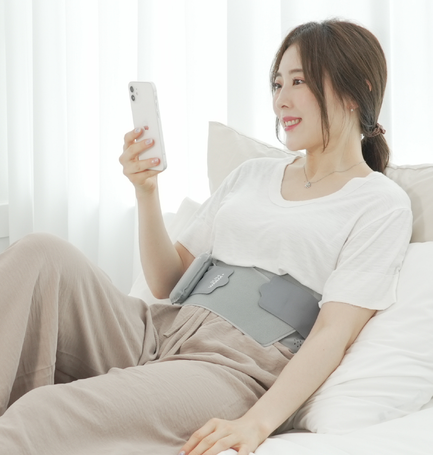 슬림웜 LED 허리찜질기 근적외선 복부 온열찜질기 원적외선 찜질