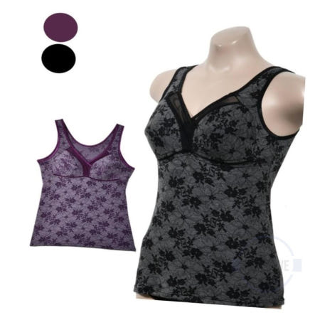 플로럴 노와이어 브라런닝 2종택1 러닝셔츠