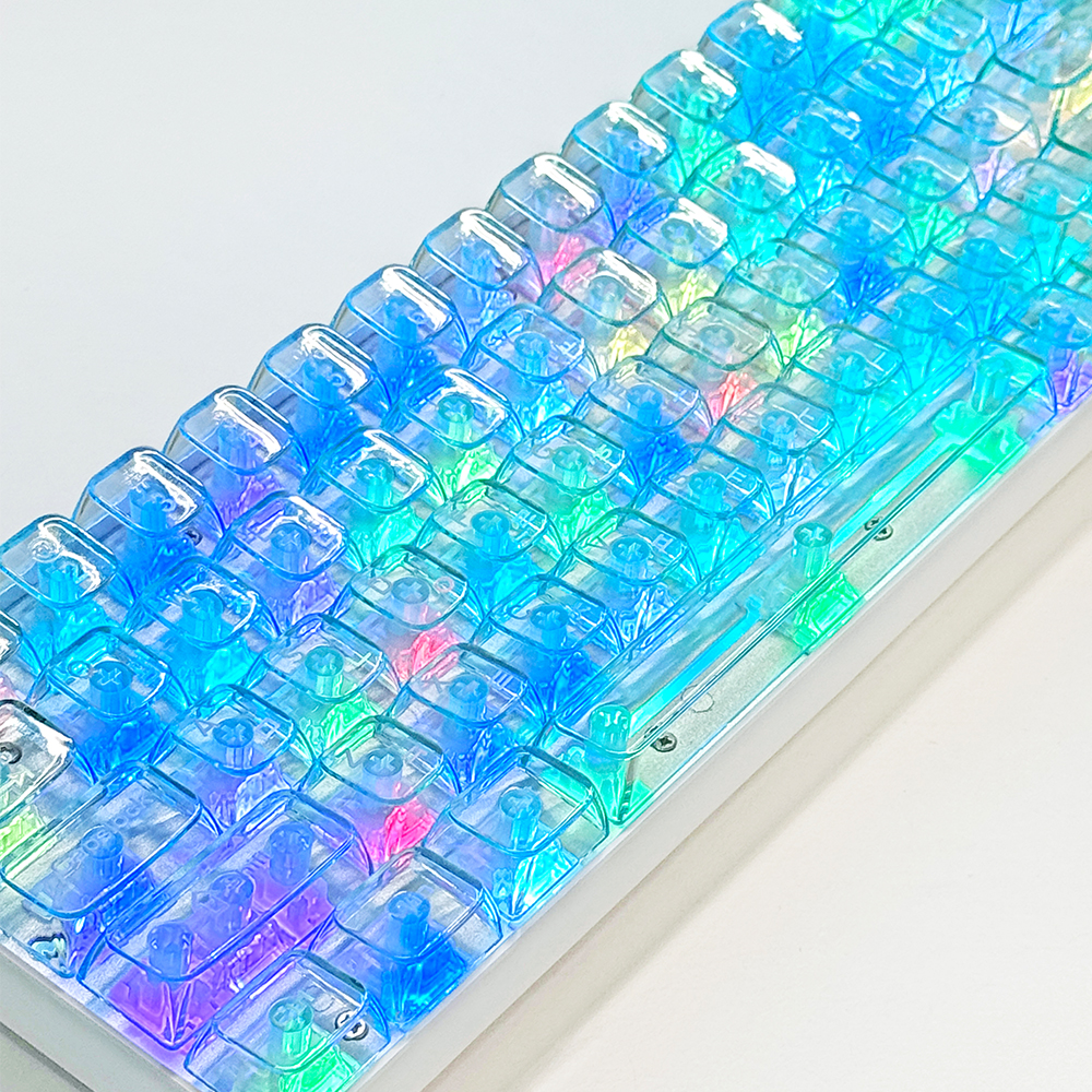 투명 키캡 아이스민트 투명컬러 한글각인 PC LED 투과 OEM 프로파일 기계식키보드 - 상세 이미지 4