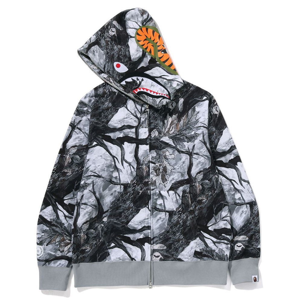 베이프 후드집업 TREE EDGE CAMO SHARK FULL ZIP HOODIE 1L80-115-002 - 상세 이미지 3
