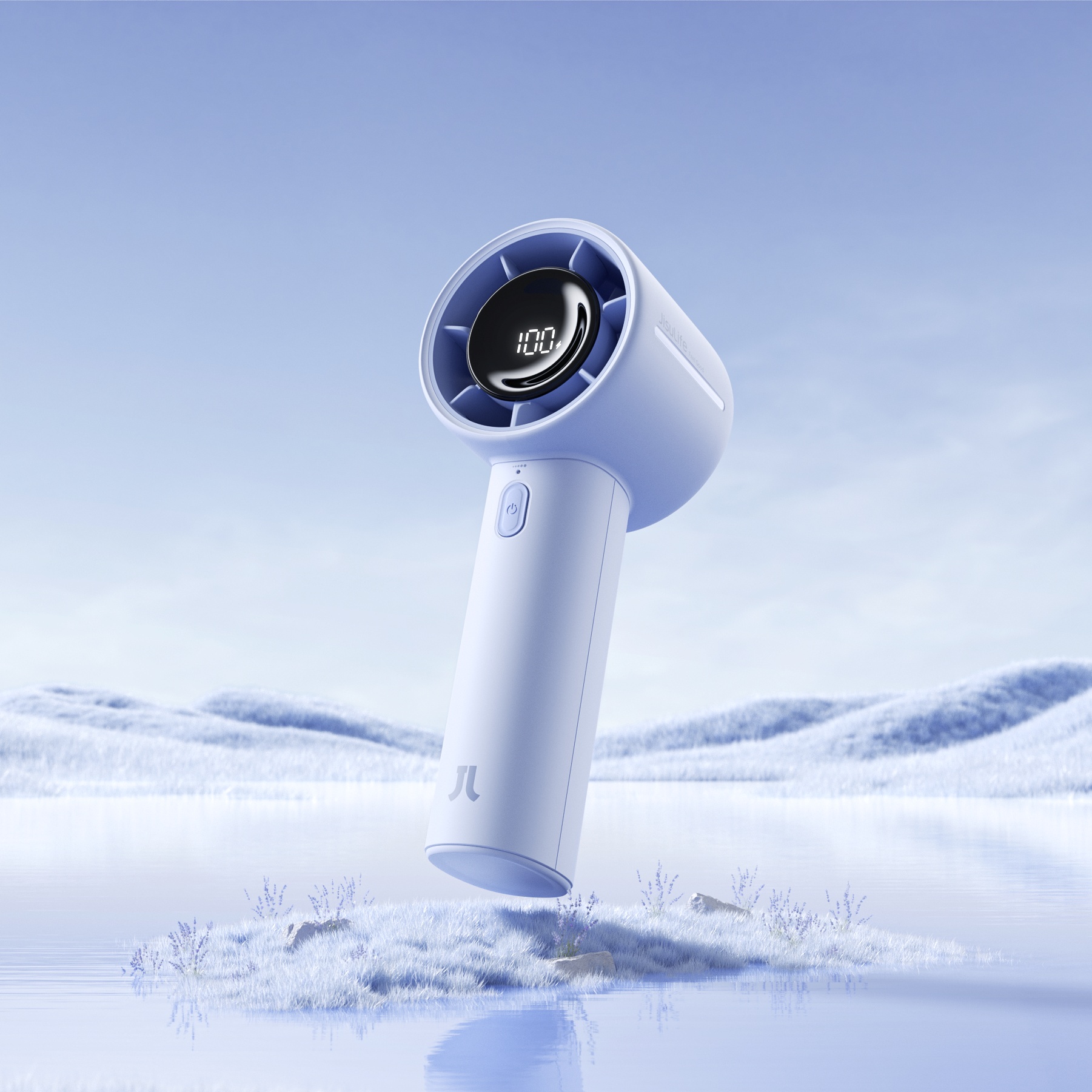 휴대용 손 선풍기 무선 야구장 냉각 손풍기 핸디 선풍기 Life10S 라벤더 블루