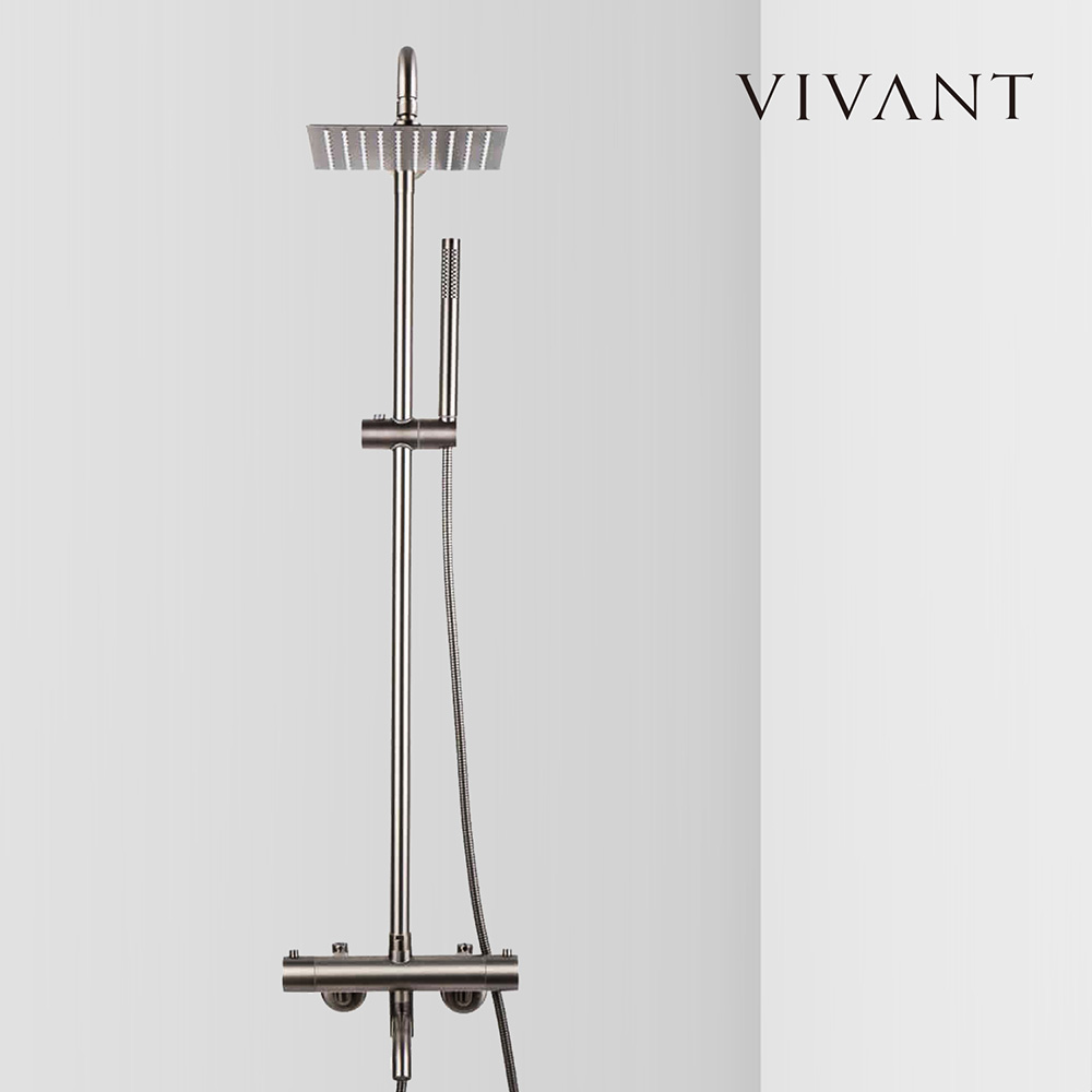 해바라기수전 레인샤워기 RA4001 MS메트실버 그레이 높이각도조절 비반트 VIVANT - 상품 이미지