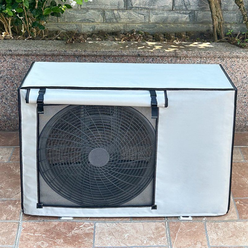 에어컨실외기커버 야외 열차단 방수 덮개 보관백 실버 롤커튼 스몰A / 74x54x26