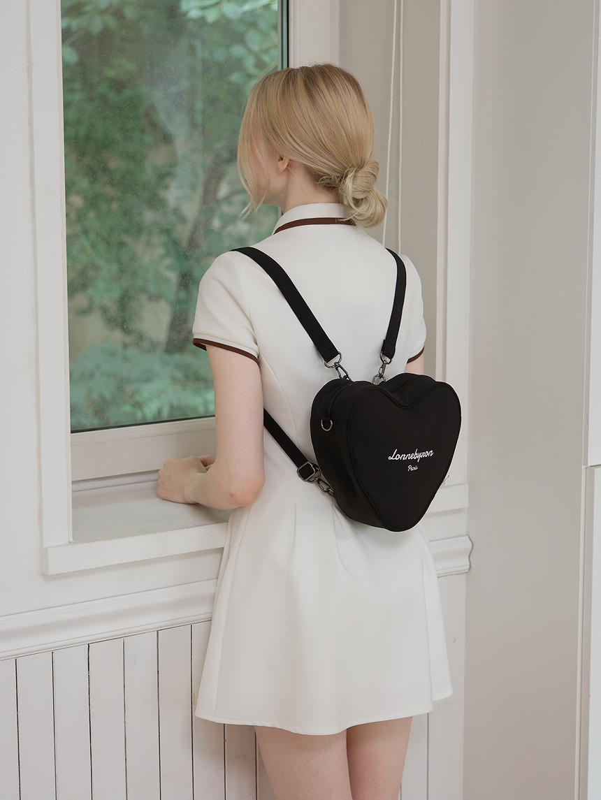 론네바이론 하티백 유럽여행가방 핸드폰 하트 모양 가방 미니 탬버린백 4-WAY