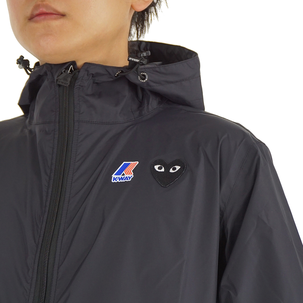 26SS 꼼데가르송 X 까웨 풀 집업 바람막이 자켓 블랙 AZ-J507-051-1 이미지 8