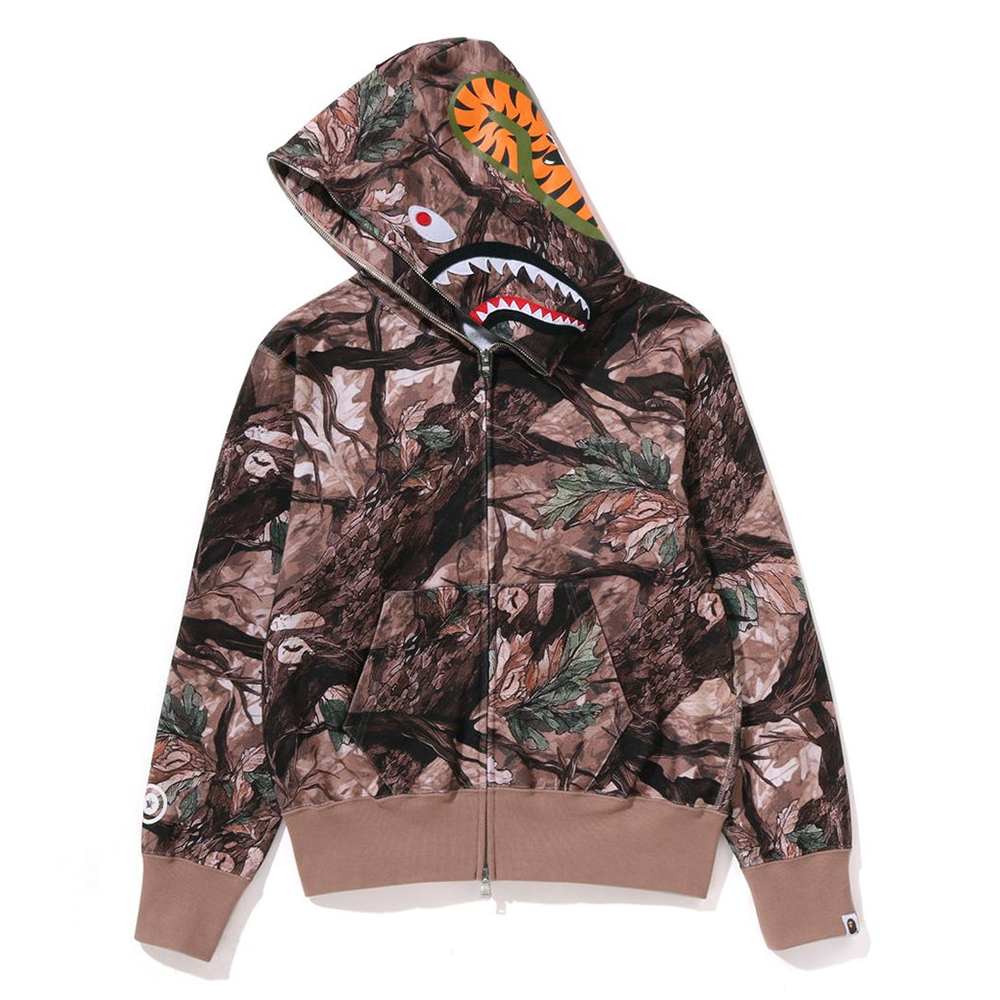 베이프 우먼즈 후드집업 TREE EDGE CAMO SHARK FULL ZIP HOODIE 1L80-215-002 - 상세 이미지 2
