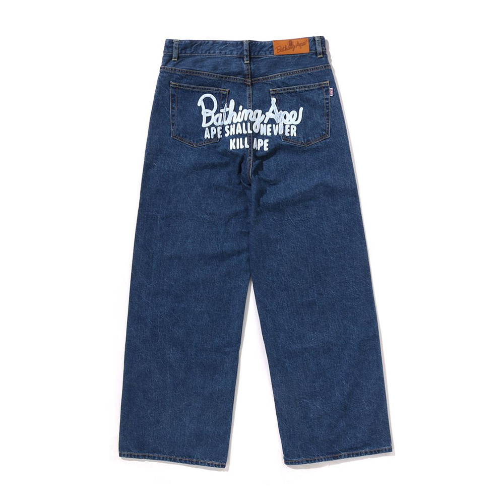 베이프 우먼즈 바지 CHAMPION LOGO 12 OZ DENIM PANTS 1L80-250-002 - 상세 이미지 2