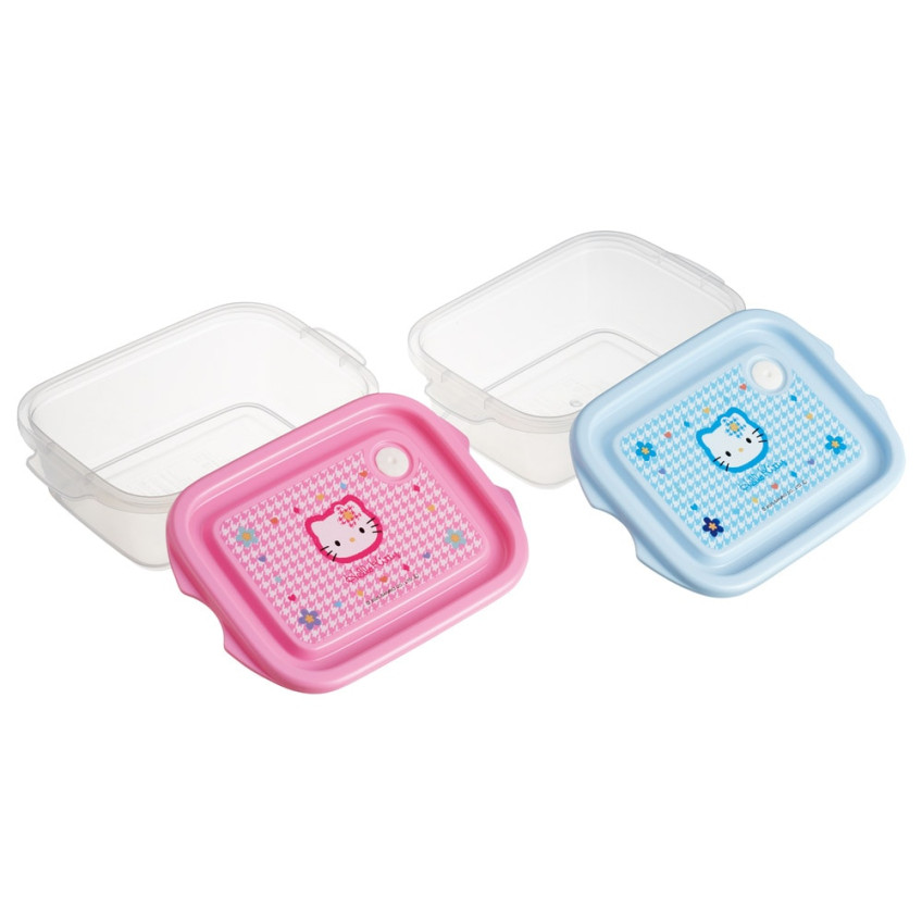 스케이터 산리오 헬로키티 얼굴꽃 캐릭터 항균 박스 보존용기 500ml FCN2WAG - 하카타몰