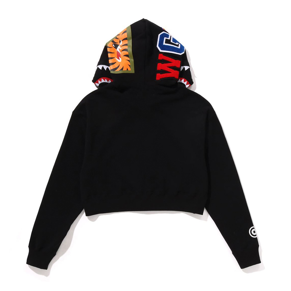 베이프 우먼즈 후드집업 SHARK CROPPED FULL ZIP HOODIE 1L80-215-011 - 상세 이미지 3