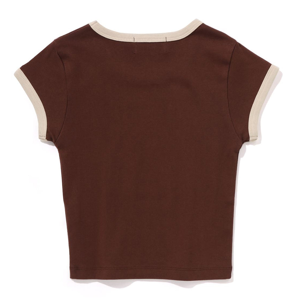 베이프 우먼즈 반팔티 COLLEGE CROPPED TRIM TEE 1L80-209-005 - 상세 이미지 2