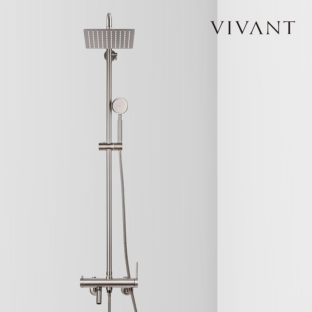해바라기수전 레인샤워기 VA4001 MS메트실버 무광은색 각도조절 비반트 VIVANT - 상품 이미지