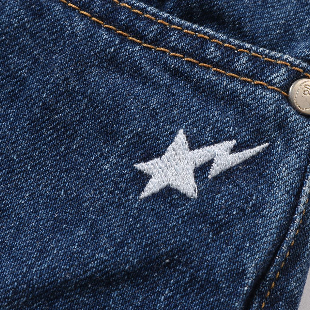 베이프 우먼즈 바지 CHAMPION LOGO 12 OZ DENIM PANTS 1L80-250-002 - 상세 이미지 3